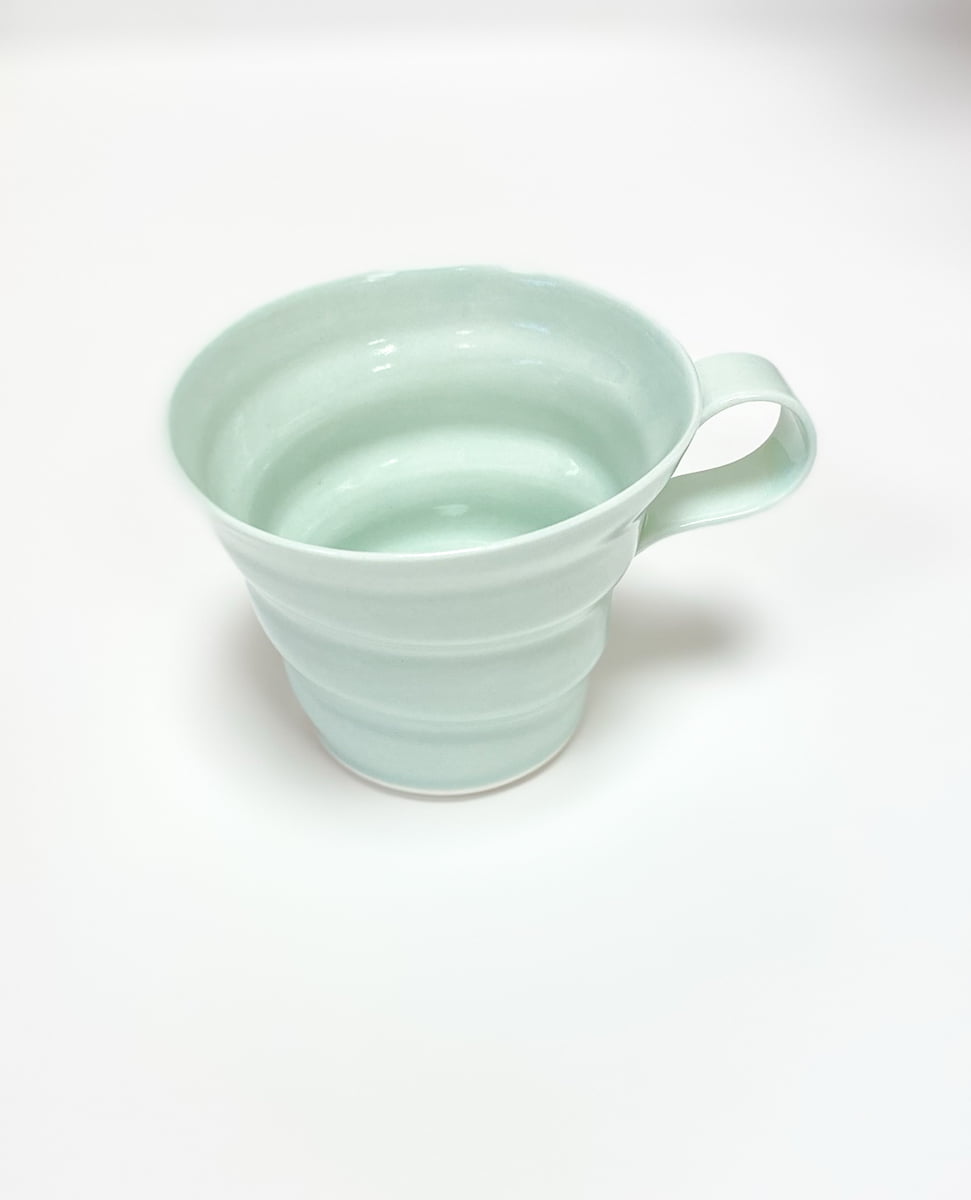 rikke maglesen Keramik, Porzellantasse, Kaffeetasse, Tasse, pastellfarbene Tasse, Kaffeetasse, Teetasse.