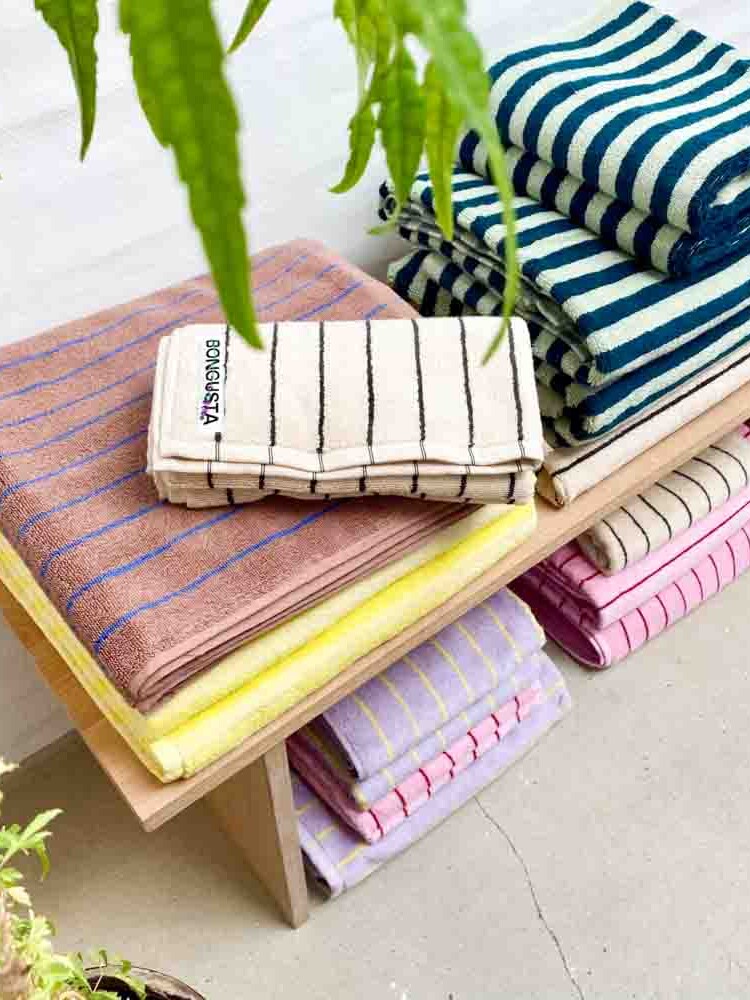 Badetuch, Handtücher mit Farben, Handtuch Bio-Baumwolle, 600 grremix von sofie, bongista, Handtücher, Baumwollhandtücher, gestreiftes Handtuch, Badezimmer, Textilien für Badezimmer, Gästehandtuch,