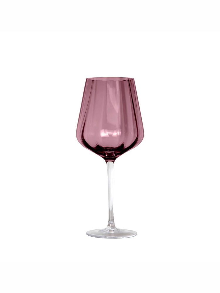 Pflaumenfarbenes Weinglas, Weinglas in Topas, Wiese, dänisches Design, Weinglas, Rotweinglas, Weißweinglas, Spektrum, Remix von Sofie, mundgeblasenes Glas, Tischbezug, Geschirr