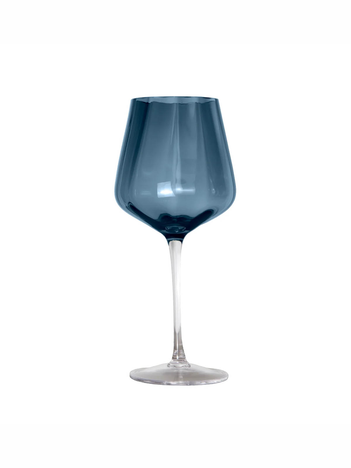 Blaues Rauchweinglas, dänisches Design, Weinglas, Rotweinglas, Weißweinglas, Spektrum, Remix von Sophie, mundgeblasenes Glas, Tischbezug, Geschirr.