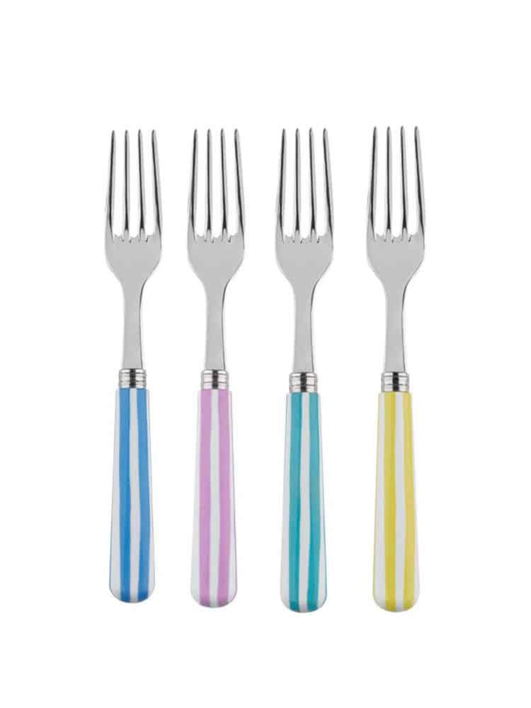 remix von sofie, sabre, sabre paris, französisches Besteck, Besteck, Pop, Popbesteck, französisches Besteck, Gabeln, farbiges Besteck, französisches Design, gestreiftes Besteck,