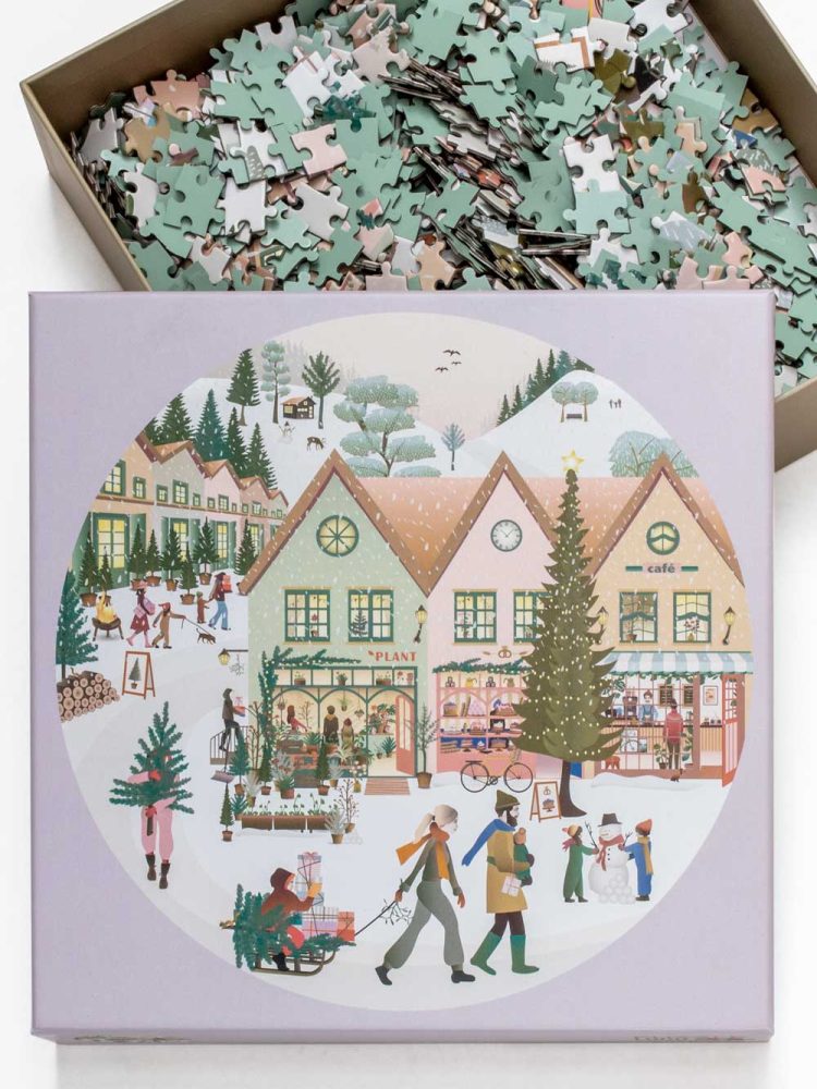 Hobby, Puzzle, Spaß, bestimmte scharfe, runde Puzzle, Weihnachten puzzle