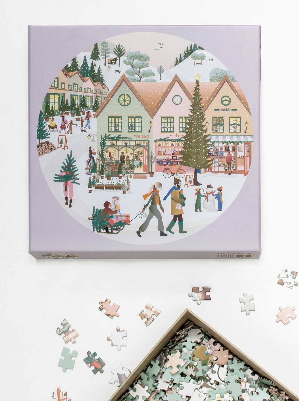 Hobby, Puzzle, Spaß, bestimmte scharfe, runde Puzzle, Weihnachten puzzle