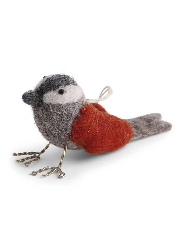 Fairtrade Filzwollen Ornamente von Gry & Sif - Vogel