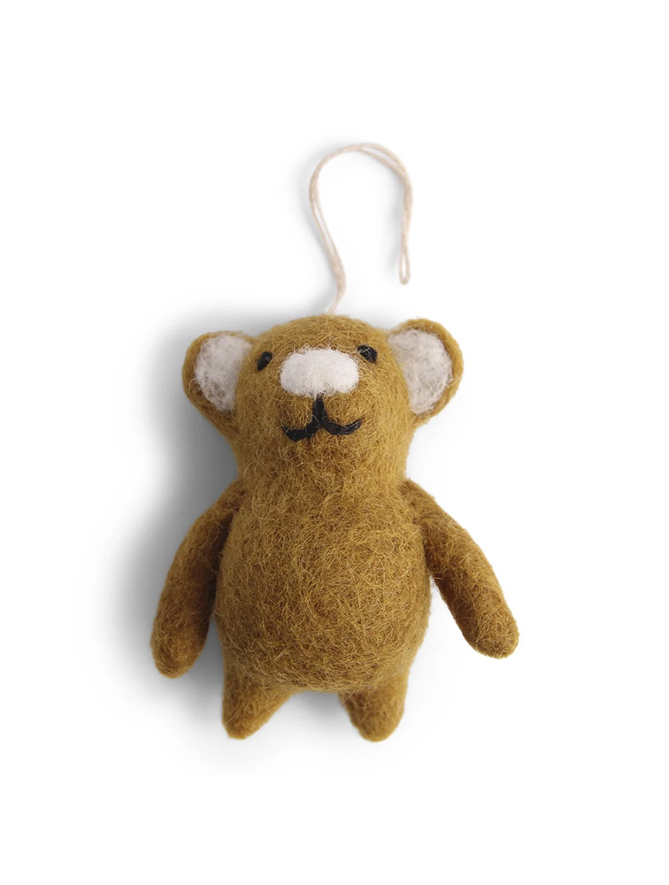 Fairtrade Filzwolle Ornament aus Gry & Sif, Teddy