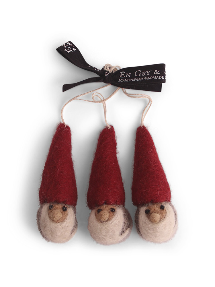 fairtrade Filzwollen Ornamente von Gry & Sif - Weihnachtsschmuck - Santas