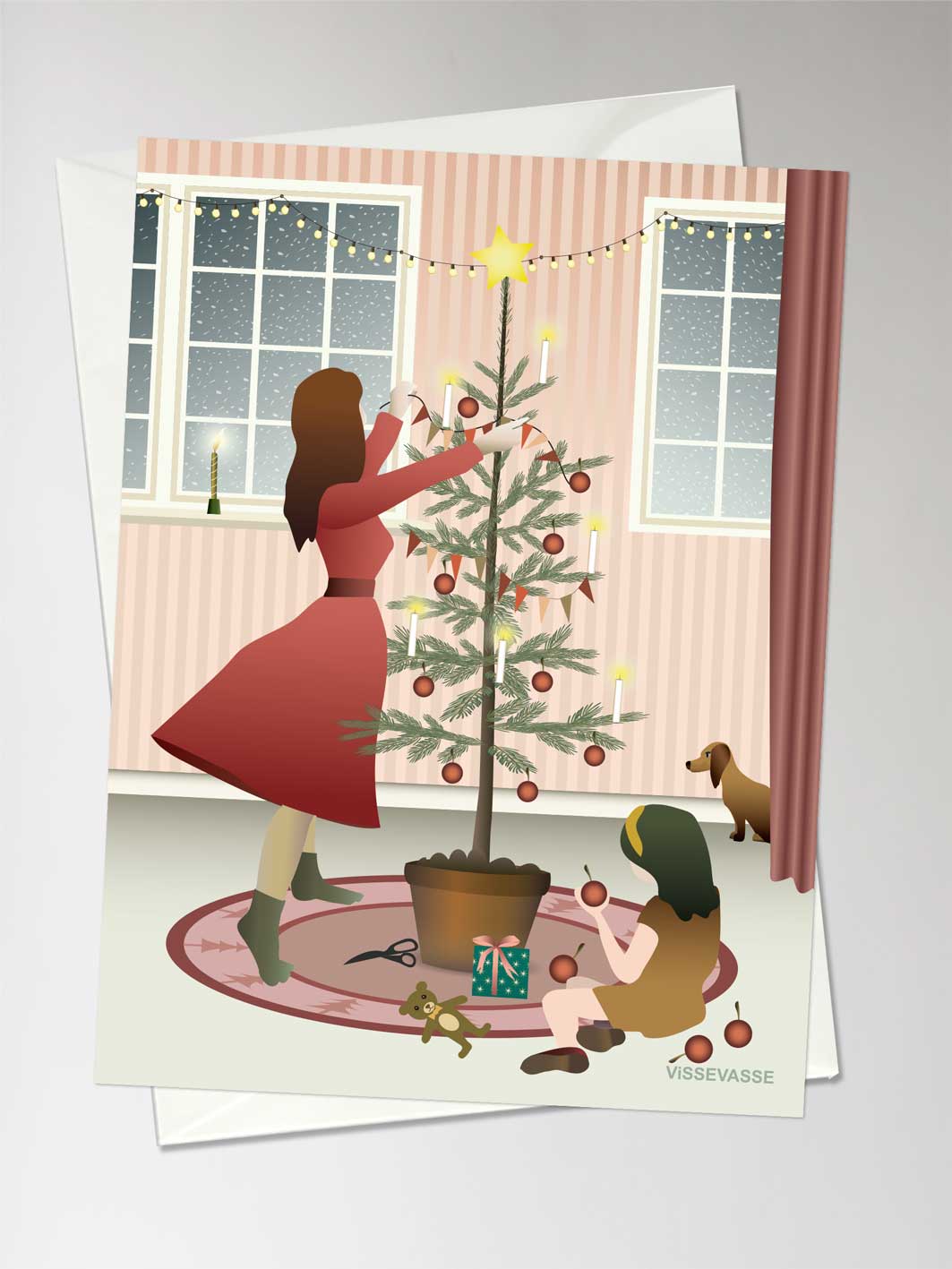 Weihnachtskarten mit Umschlägen von einigen scharfen