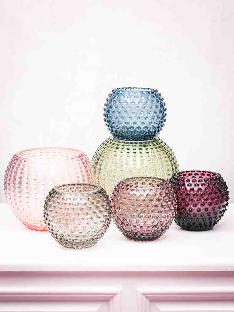 Igelvase, anna von lipa, Vase aus Igelglas, Kugelvase große runde Vase, mundgeblasenes Glas