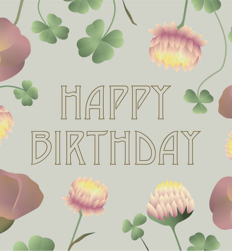 Gelegenheitskarten mit Umschlägen aus bestimmten Vasen - Happy Birthday zu bestimmten Vasen