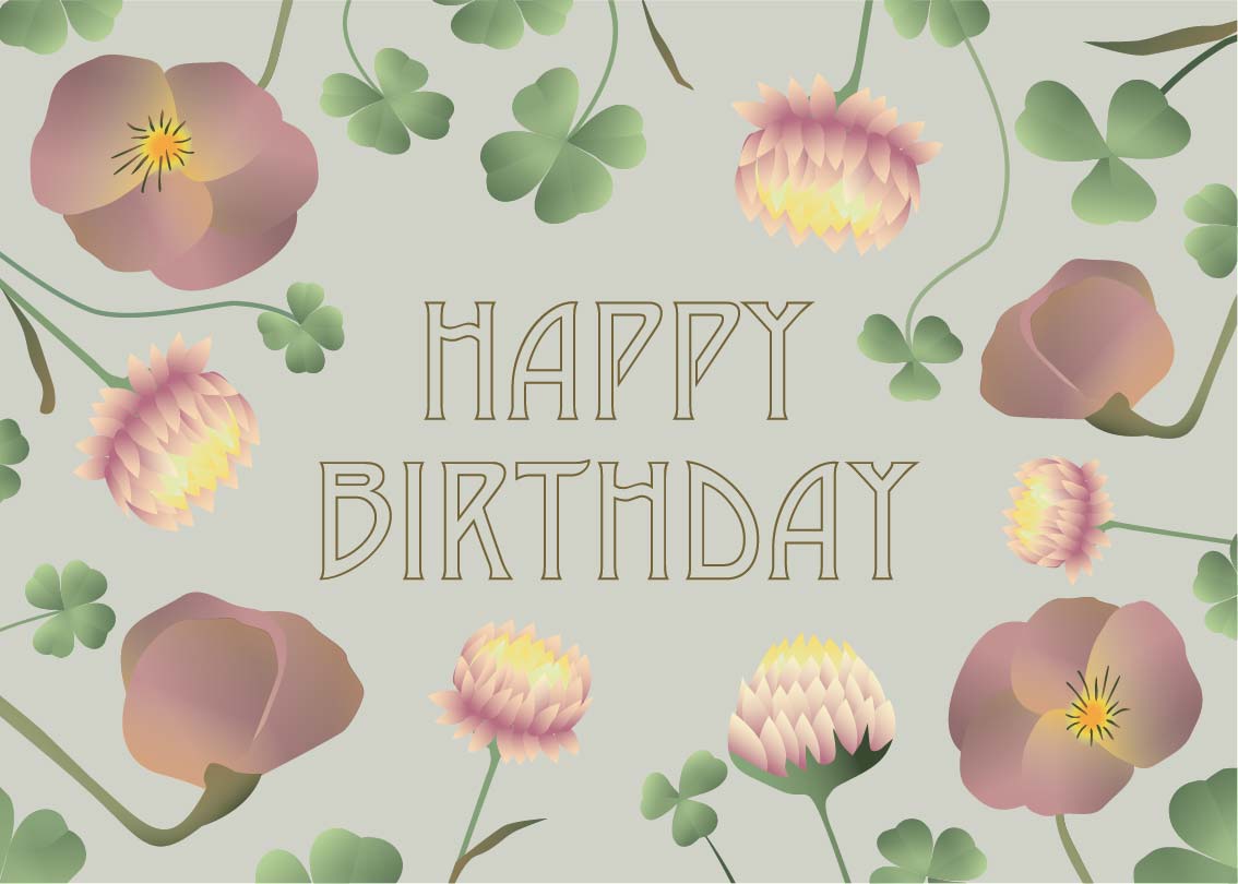 Gelegenheitskarten mit Umschlägen aus bestimmten Vasen - Happy Birthday zu bestimmten Vasen