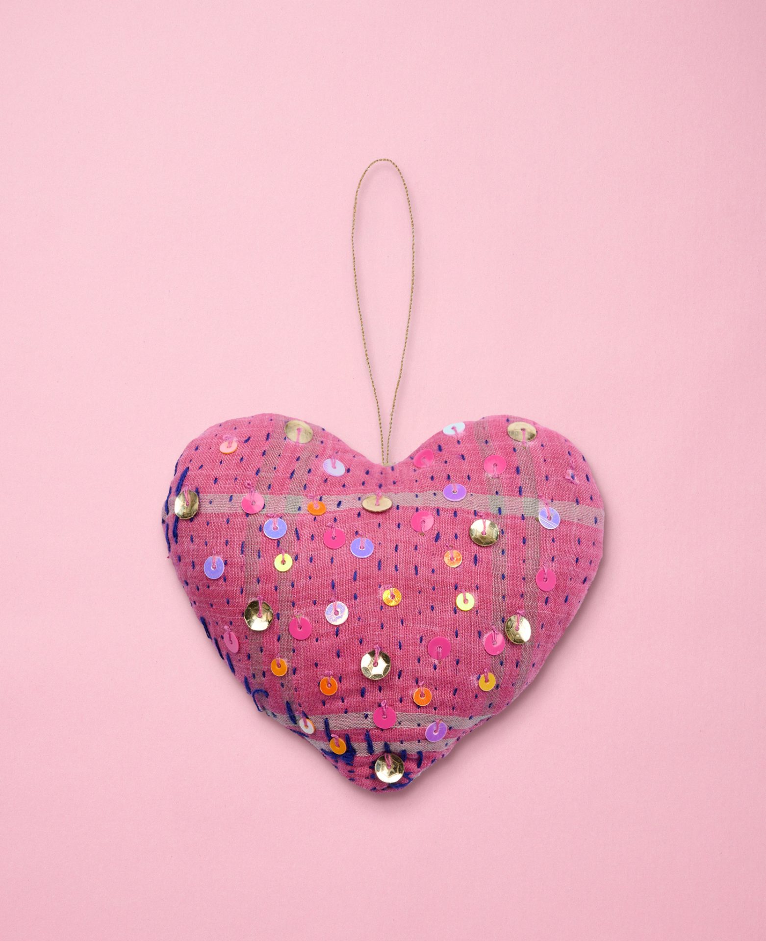 Weihnachtsbaumschmuck aus Sissel edelbo - Herz in Kantha