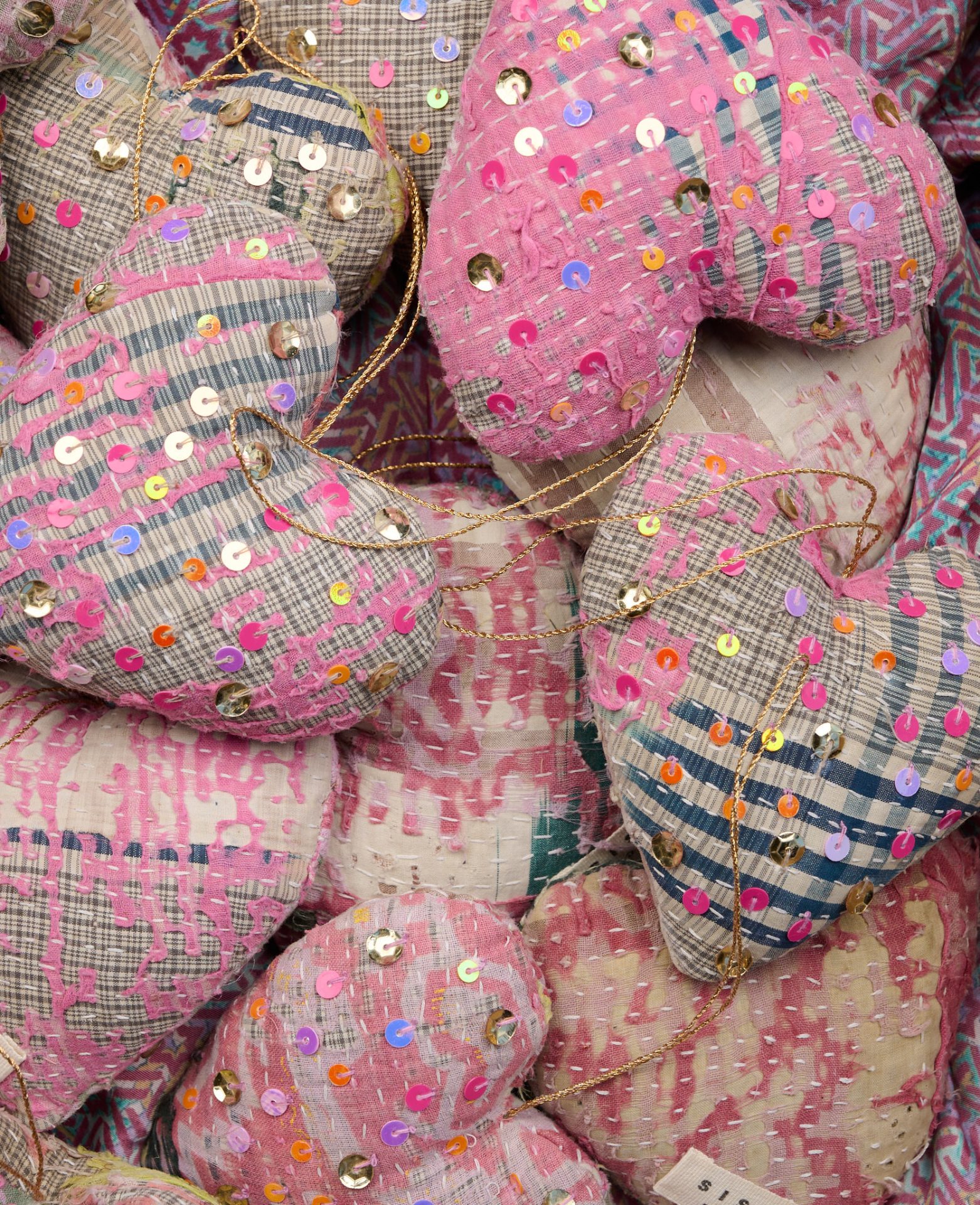 Weihnachtsbaumschmuck aus Sissel edelbo - Herz in Kantha