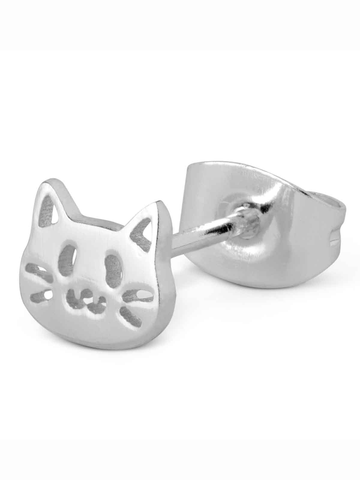 Lulu Copenhagen Ohrringe in Silber und Gold mit Katzen