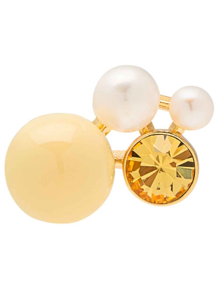 Lulu Copenhagen Ohrringe in Silber und Gold - Strauß mit Perlen