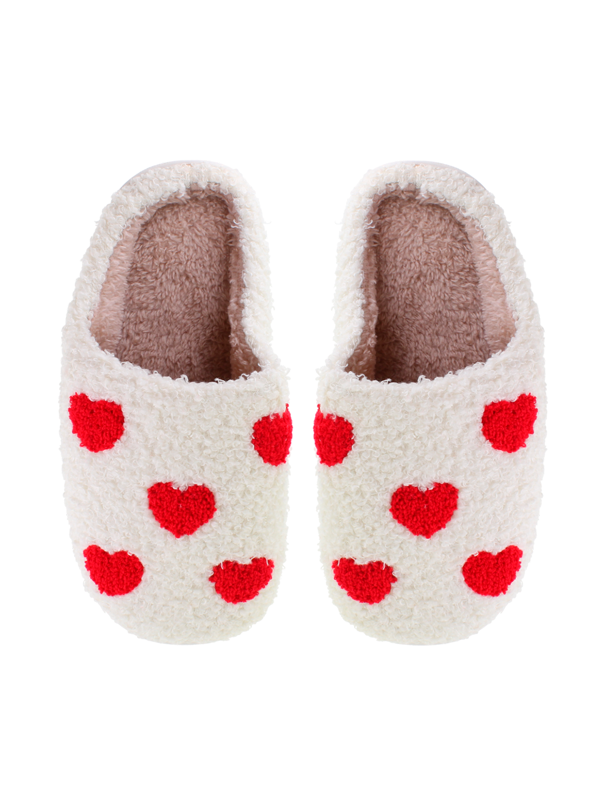 Schuhe weiß mit kleinen roten Herzen