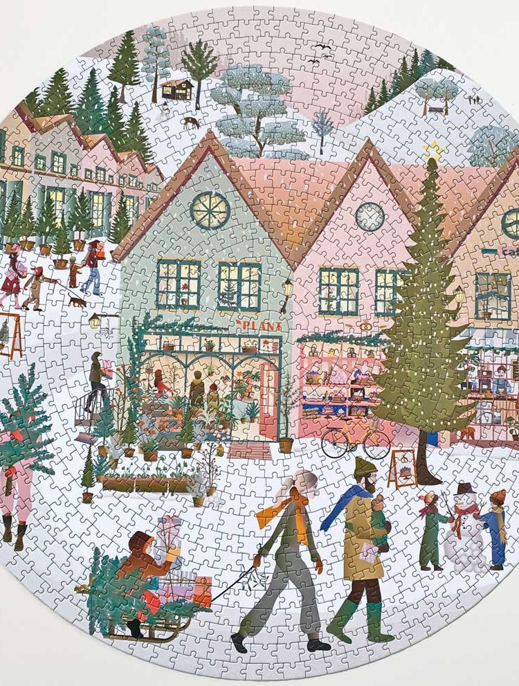 Hobby, Puzzle, Spaß, bestimmte scharfe, runde Puzzle, Weihnachten puzzle