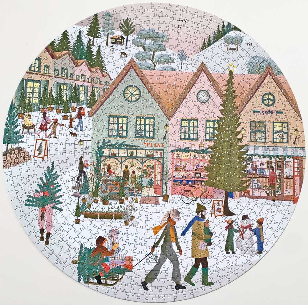 Hobby, Puzzle, Spaß, bestimmte scharfe, runde Puzzle, Weihnachten puzzle