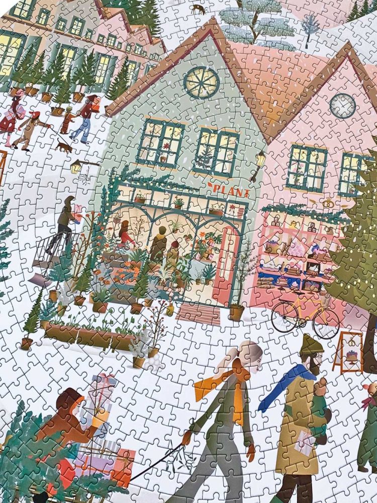 Hobby, Puzzle, Spaß, bestimmte scharfe, runde Puzzle, Weihnachten puzzle
