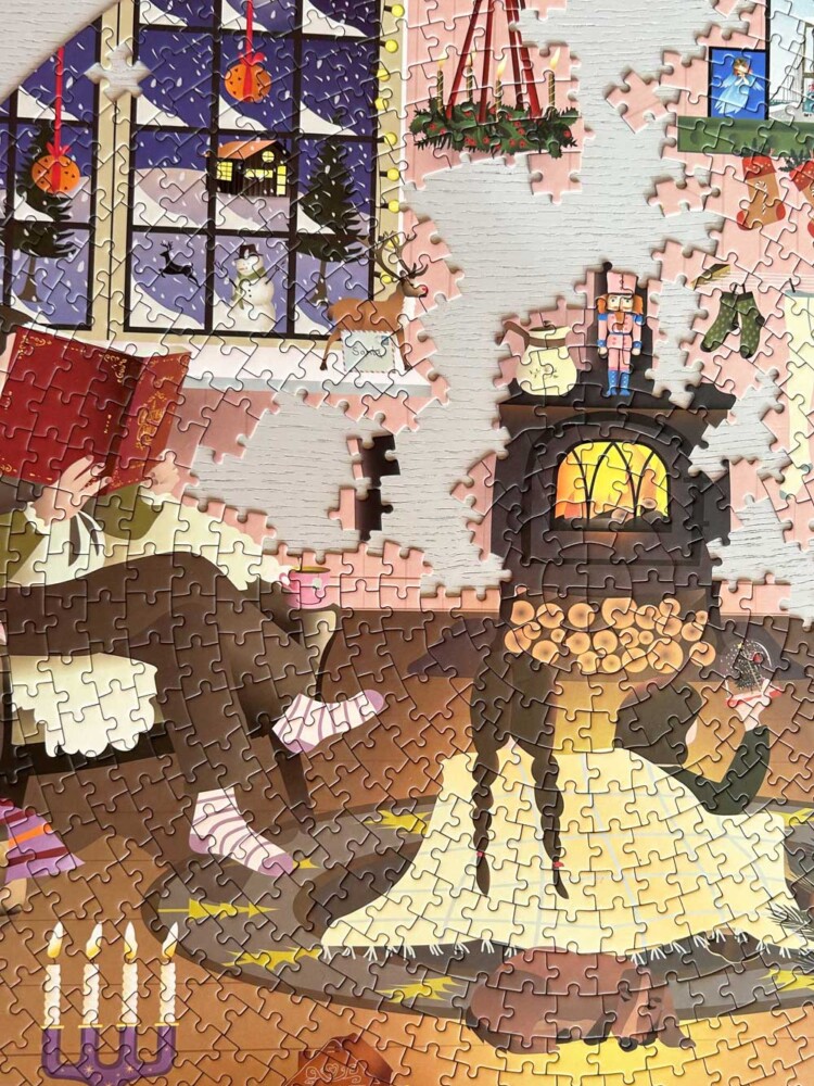Hobby, Puzzle, Spaß, bestimmte scharfe, runde Puzzle, Weihnachten puzzle