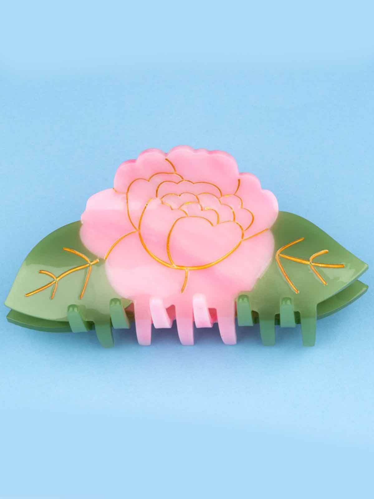Haarclip rosa Blume cou cou suzette