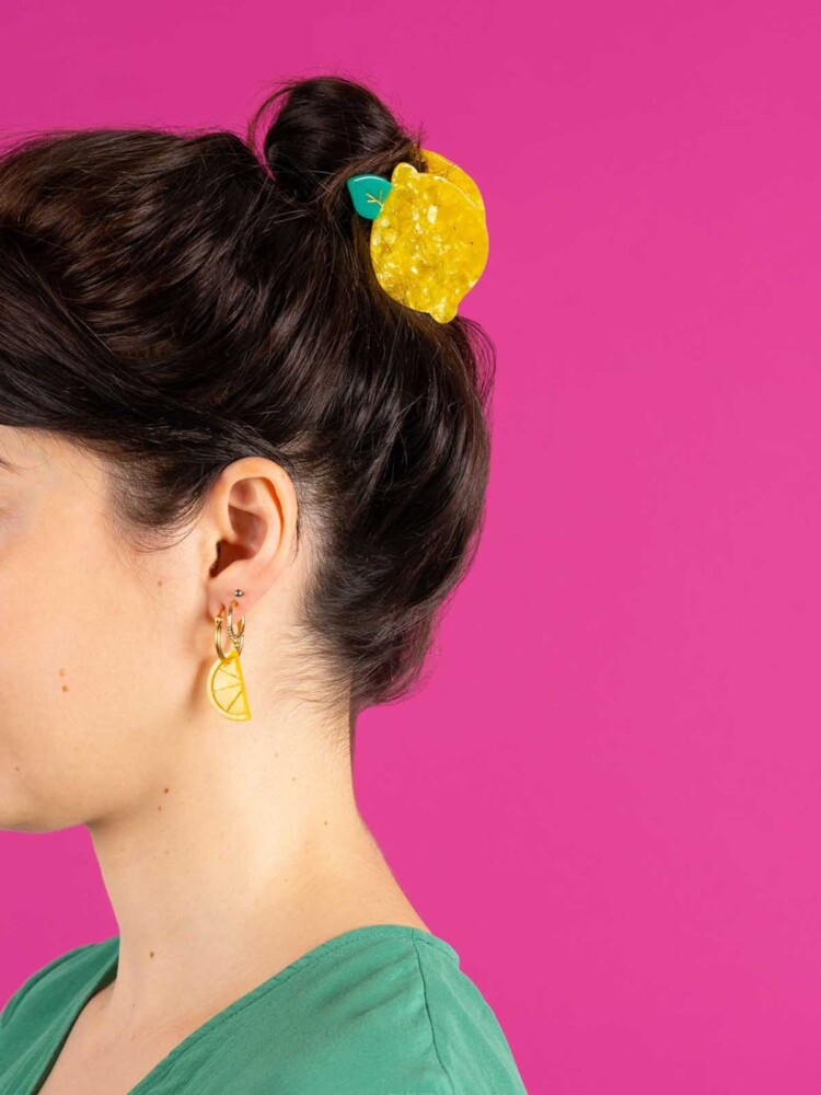 Haarclip mit Zitrone