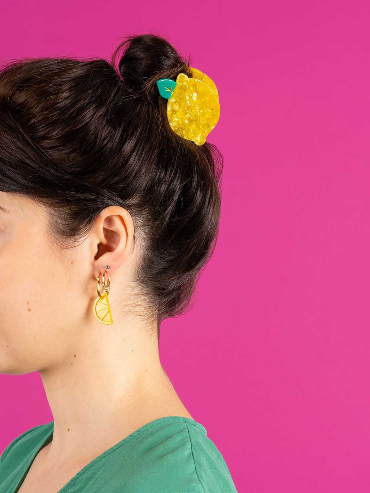 Haarclip mit Zitrone