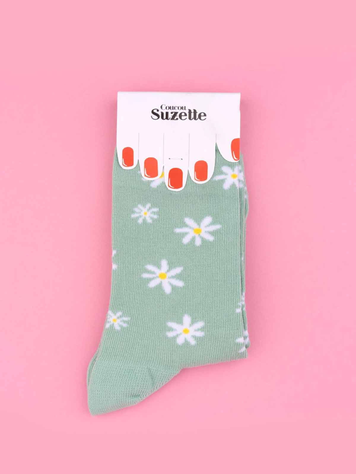 Bio-Baumwollsocken mit Margueriten
