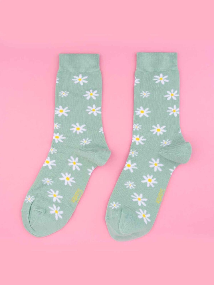 Bio-Baumwollsocken mit Margueriten