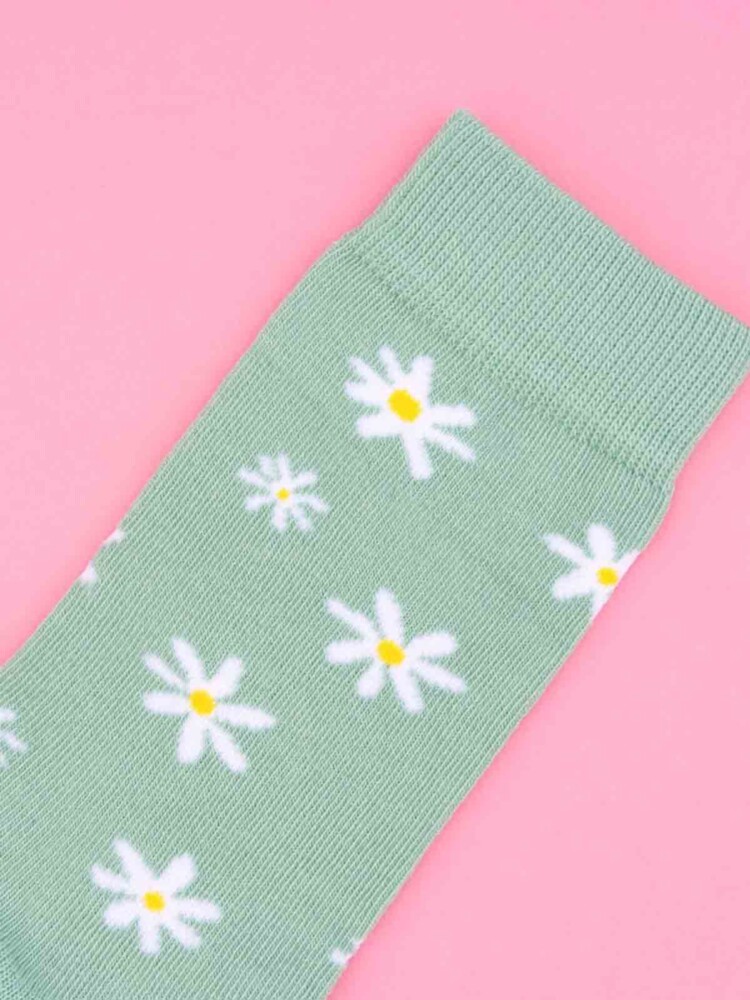 Bio-Baumwollsocken mit Margueriten