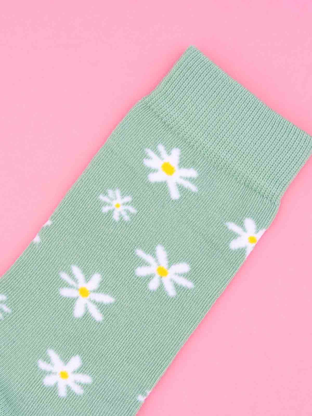 Bio-Baumwollsocken mit Margueriten