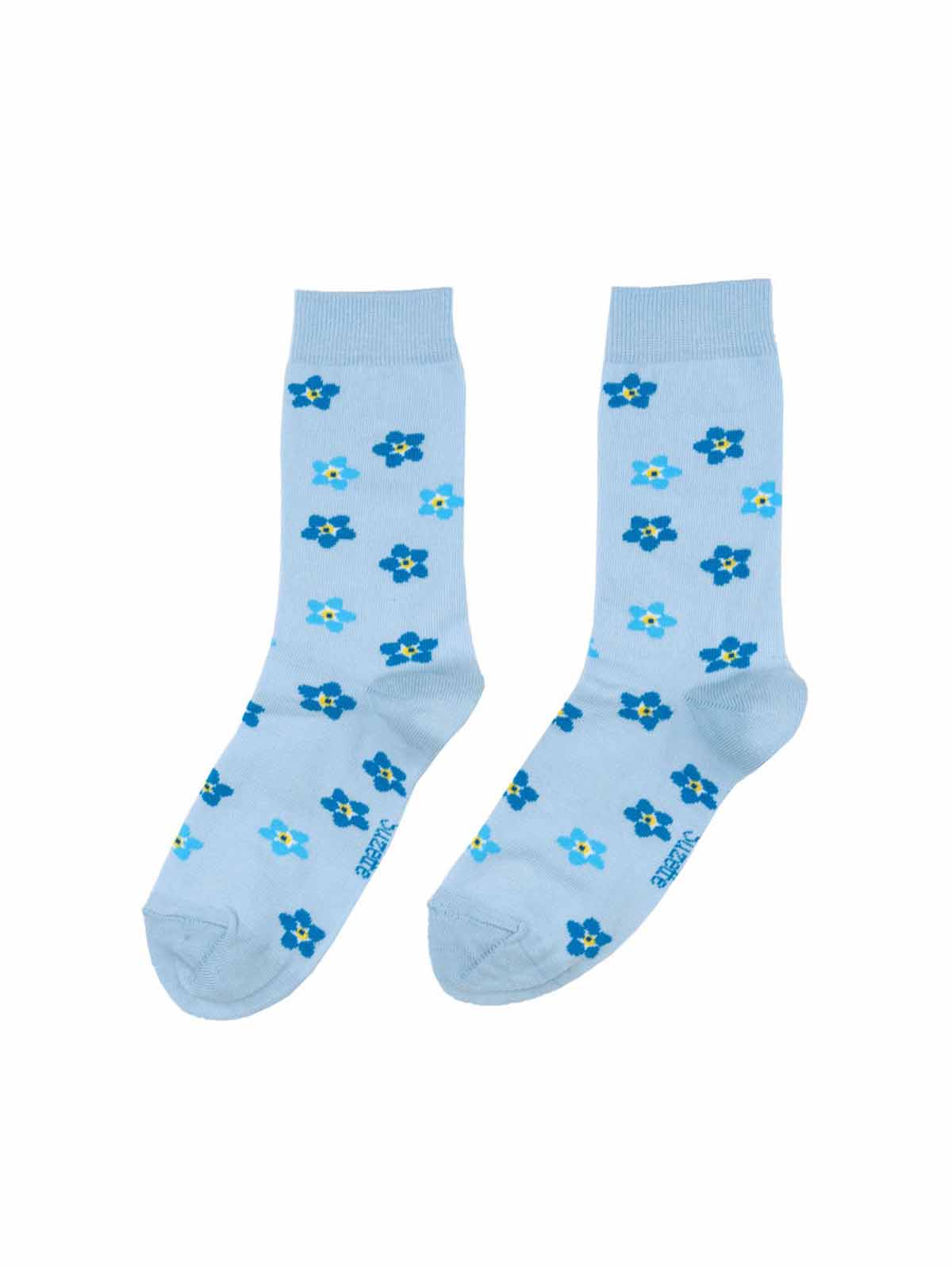 Bio-Baumwollsocken in cou cou suzette in hellblau mit einer Schmiede mit einem Tunnelzug