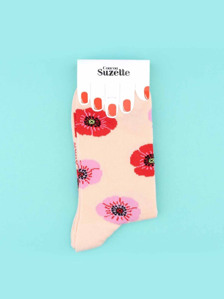 Strümpfe mit Mohn