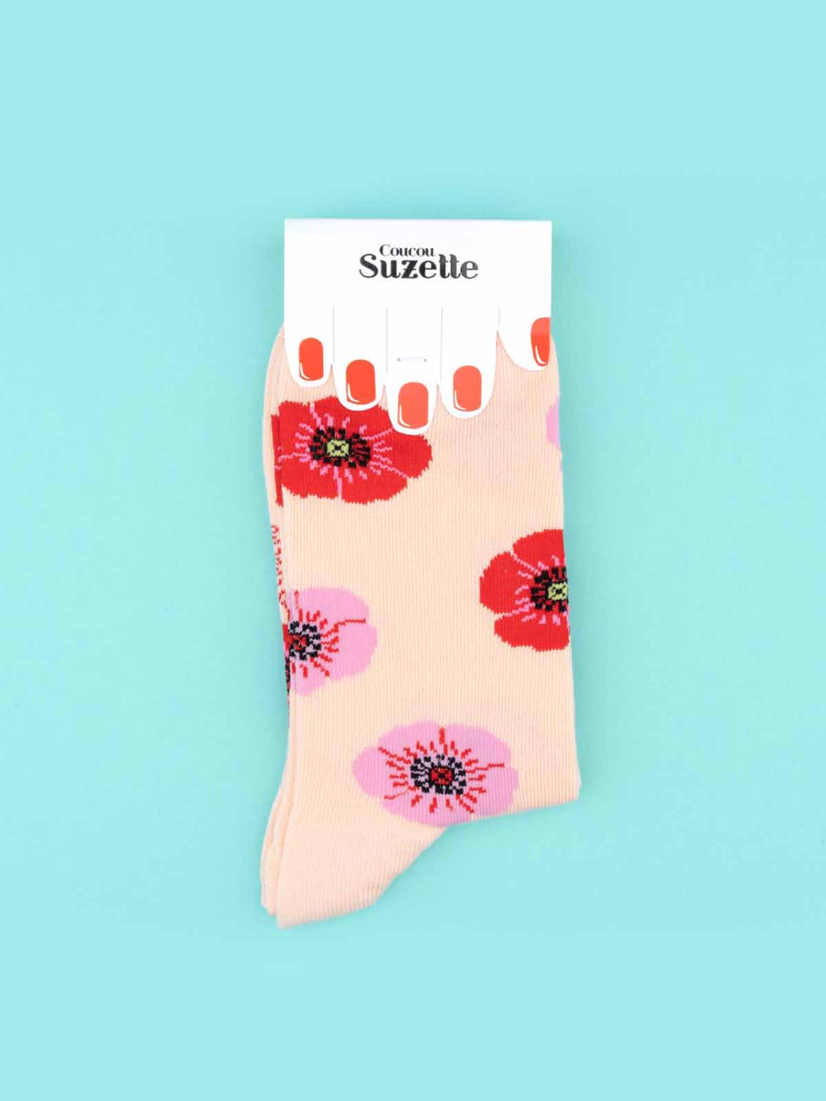 Strümpfe mit Mohn