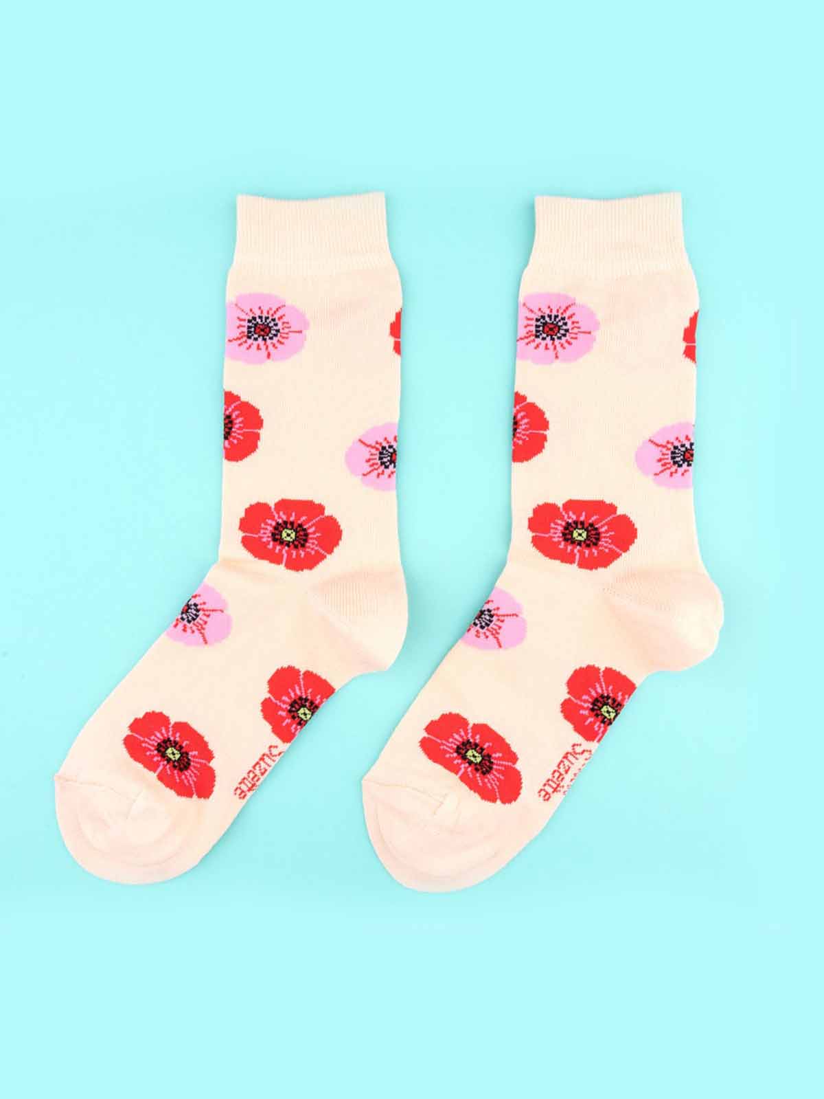 Strümpfe mit Mohn