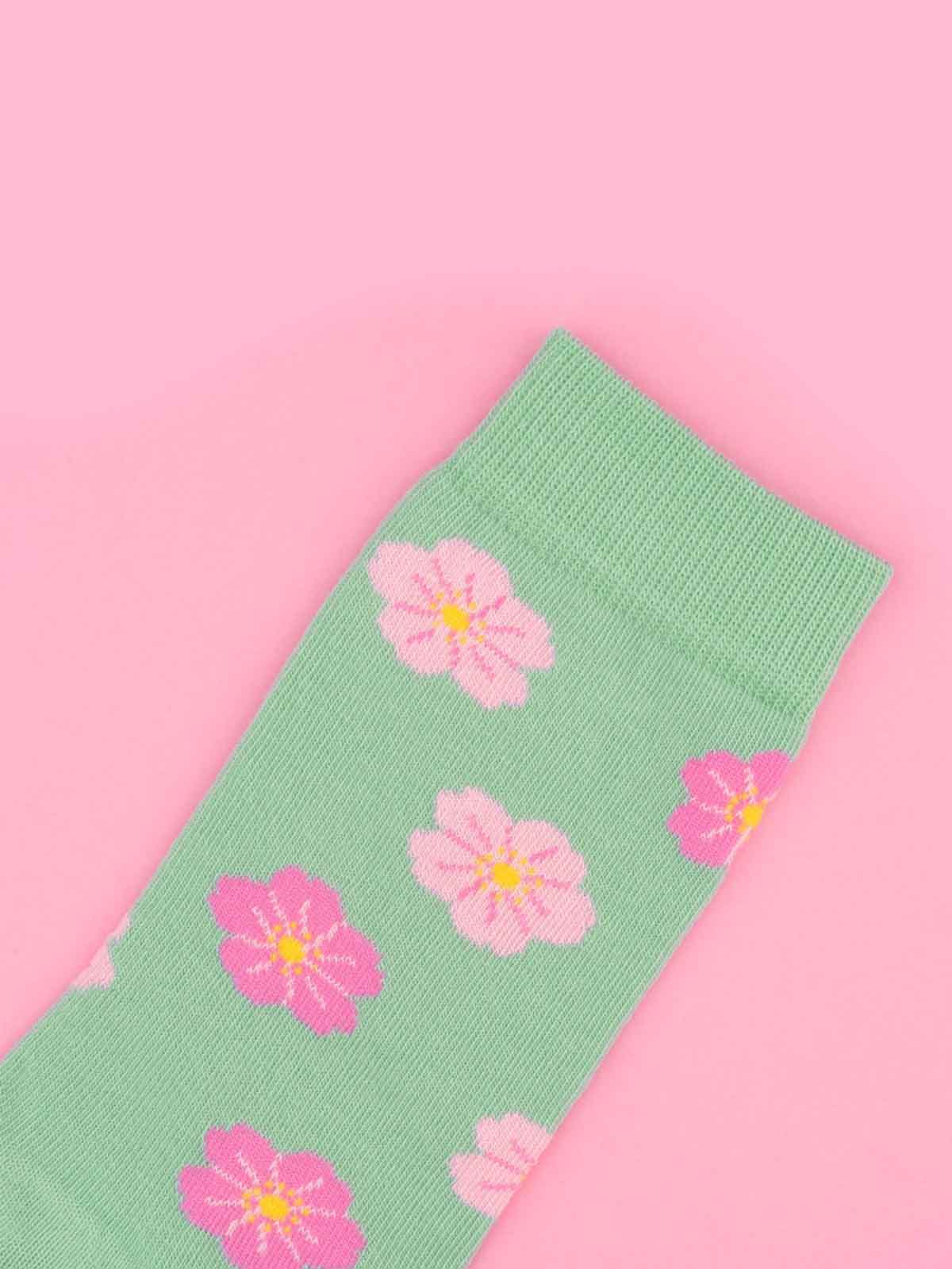 Bio Baumwollsocken mit Kirschblüten