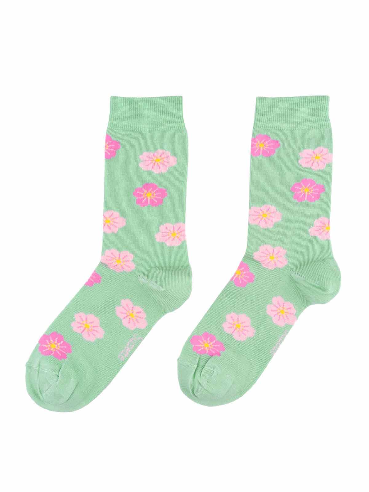 Socken aus Bio-Baumwolle mit Kirschblüten