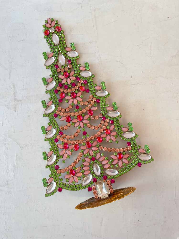 Ornamente - handgemachte Weihnachtsschmuck - Weihnachtsbäume in Strasssteinen - Remix von Sofie