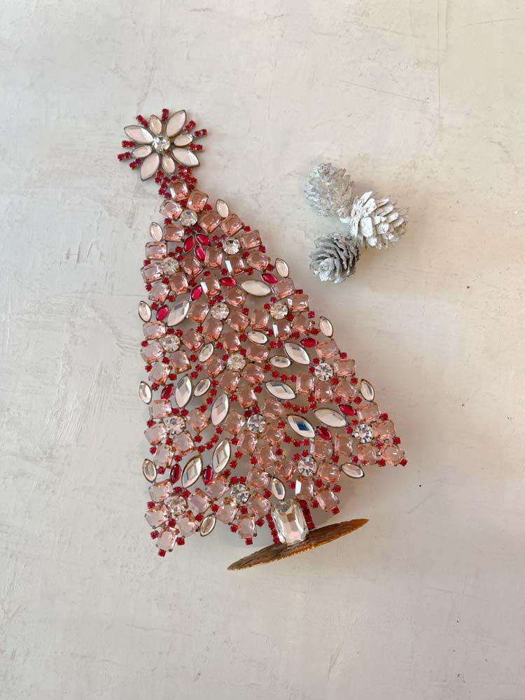 Ornamente - handgemachte Weihnachtsschmuck - Weihnachtsbäume in Strasssteinen - Remix von Sofie