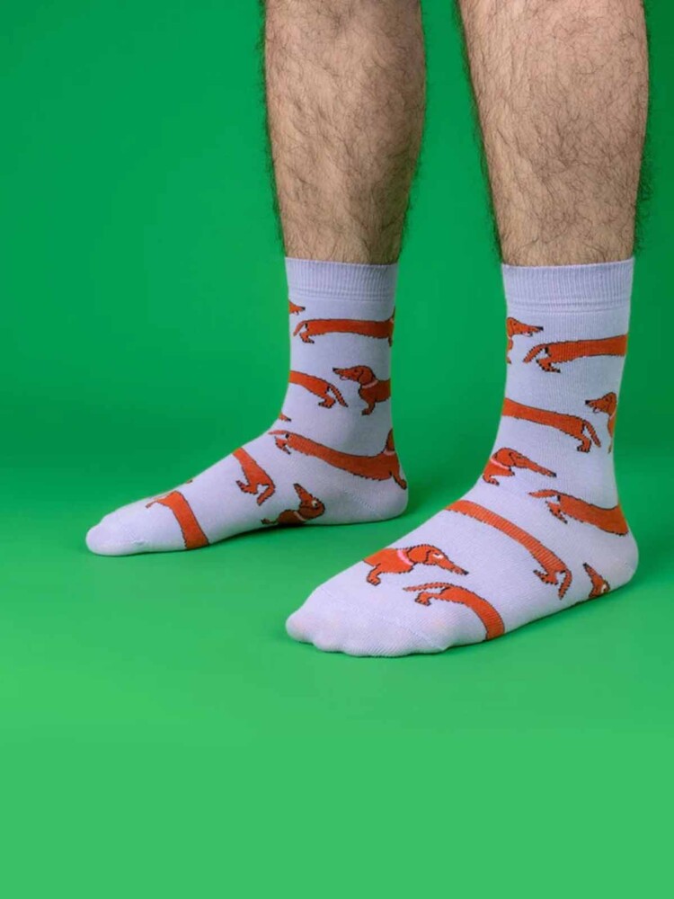 Lila Socken mit Dackeln - Coucou Suzette