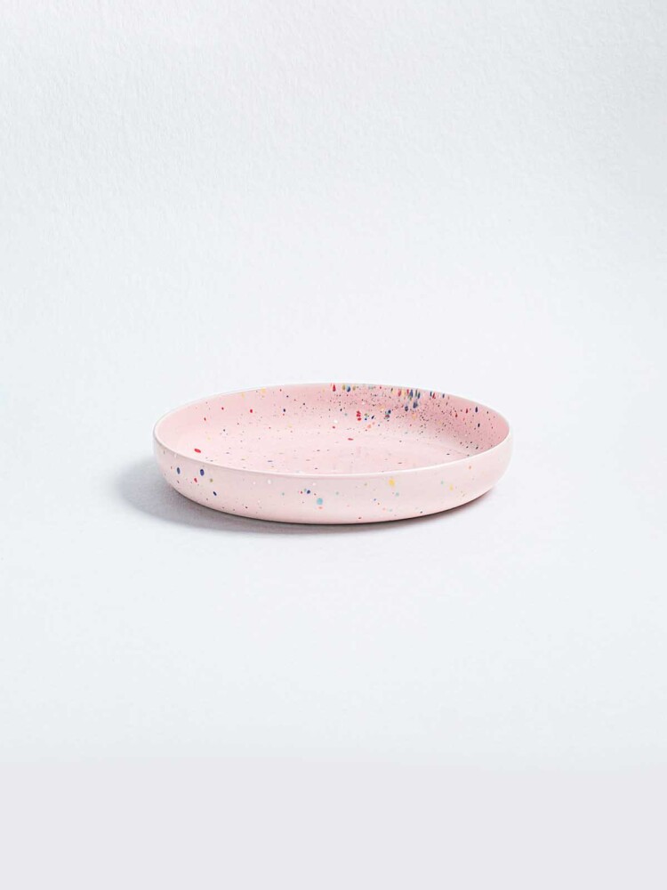 Teigplatte 23 cm in rosa mit Konfetti - Egg Back Home
