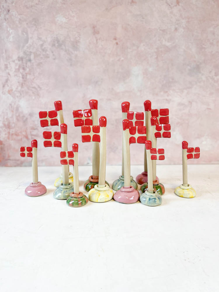 mia Lindbirk, Flaggen, handgemachte Flaggen, Keramikflaggen,