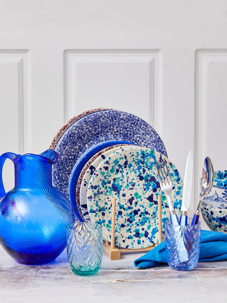 Spirale Krug Royal Blue aus anna von lipa, Granitblau, pacific Platte, Platte, bunte Bohrer Abdeckung, Keramikplatten, Teller, Schüsseln, Frühstück Teller, christlichen Seitenplatte, christlichen Abendessen Teller, familiana Keramik, familianna Keramik, familianna, dänisches Design, spanische Keramik, Remix von sofie