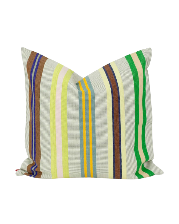 Fair Trade Kissen mit Streifen von Afroart
