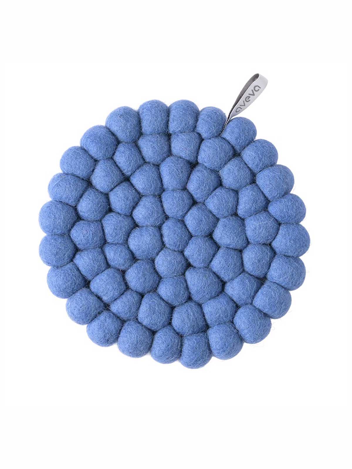 Tischdecke in Filz, blau - Aveva