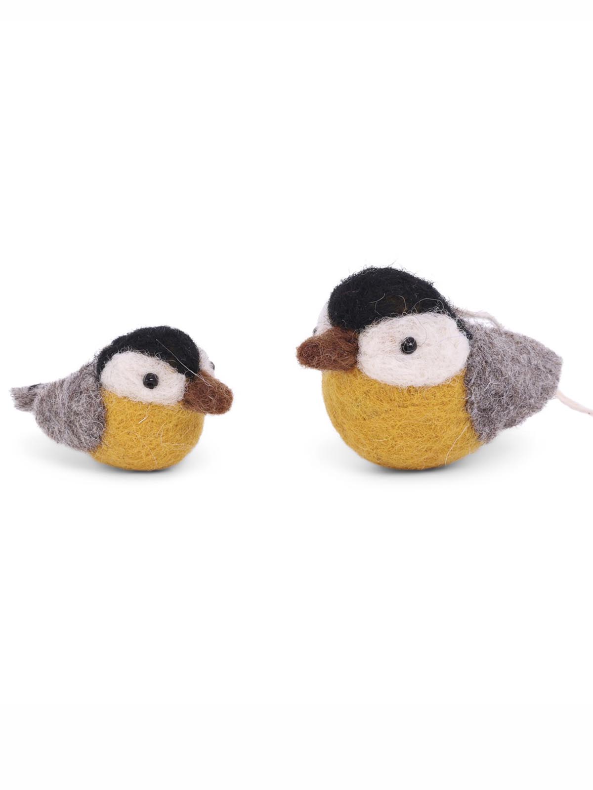 Fairtrade Wolle Ornamente - 2 Mauspads in gelb und grau Filz - Gry & Sif