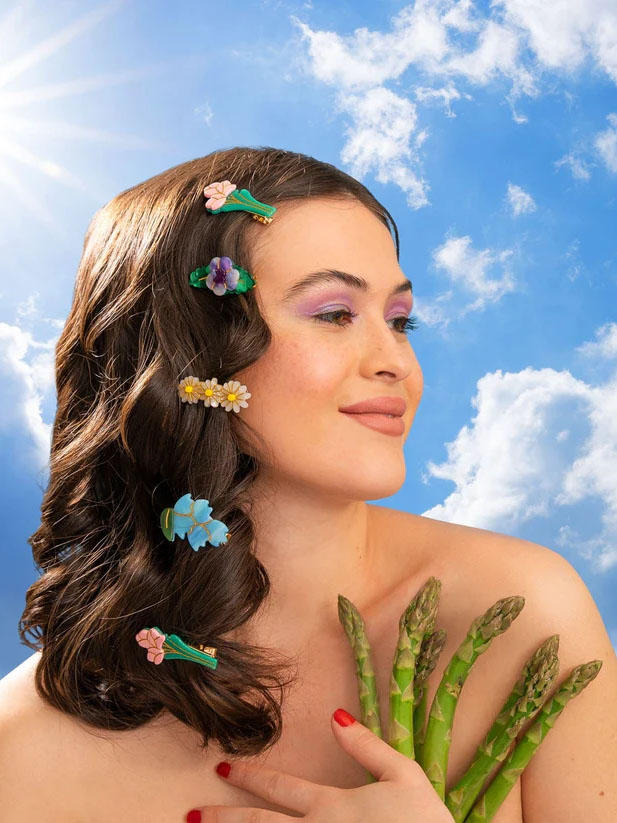 Blumenhaarclips mit Tulpen und Margueriten - Coucou Suzette