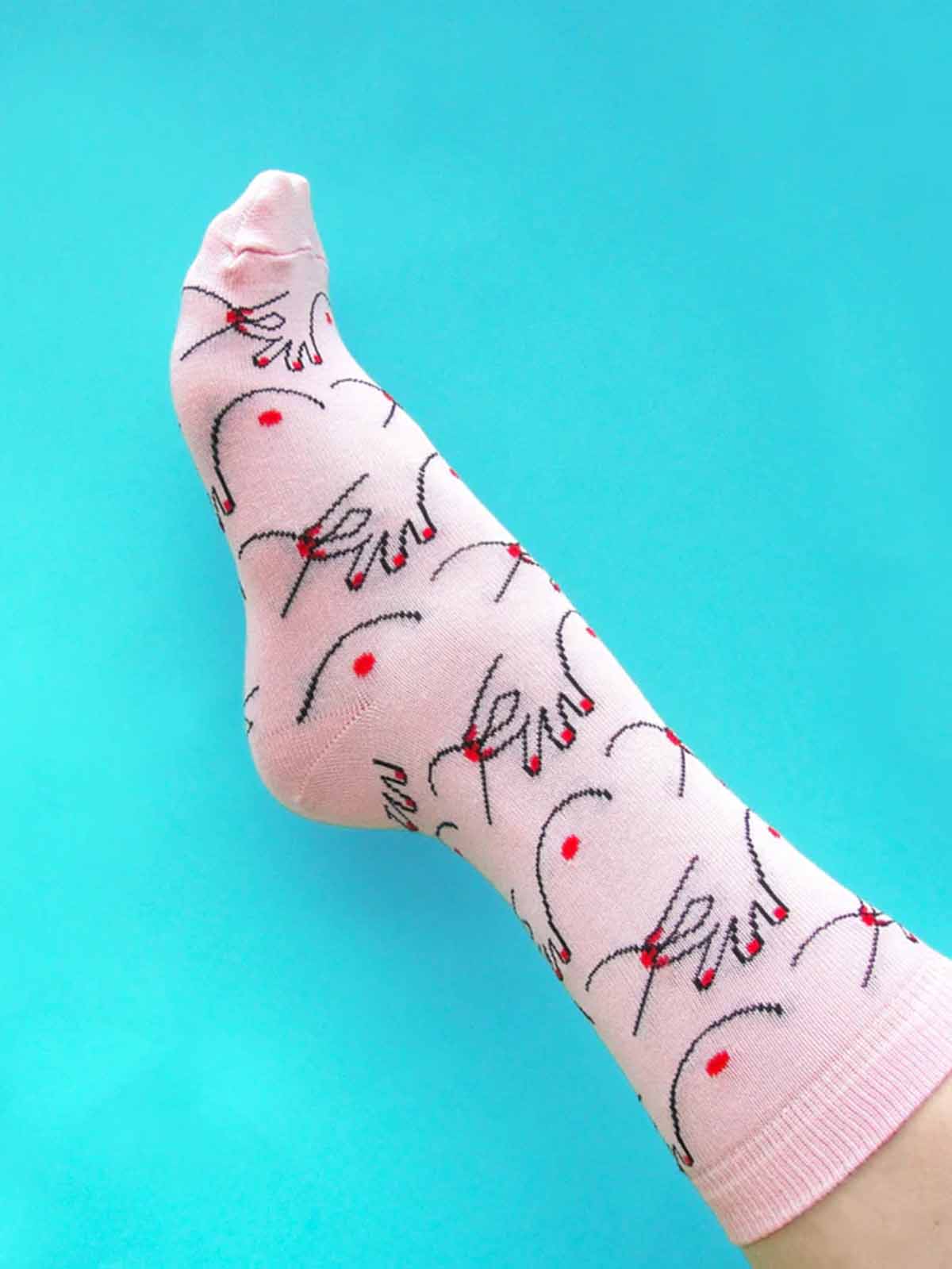 Socken aus rosa Baumwolle - Coucou Suzette