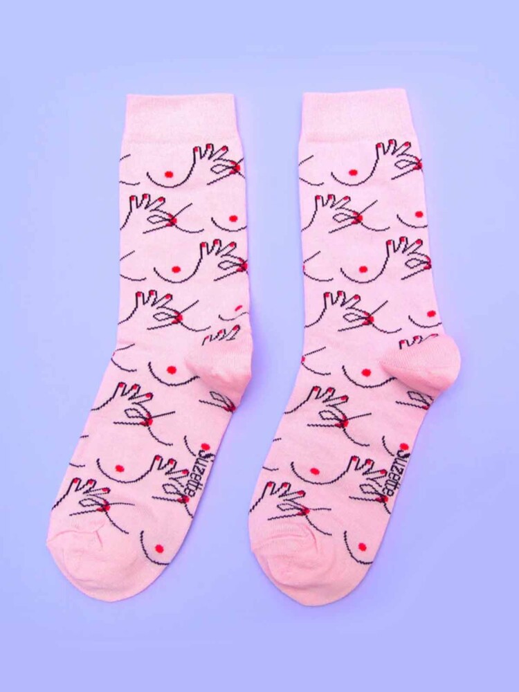 rosa Socken mit Strümpfen - Coucou Suzette