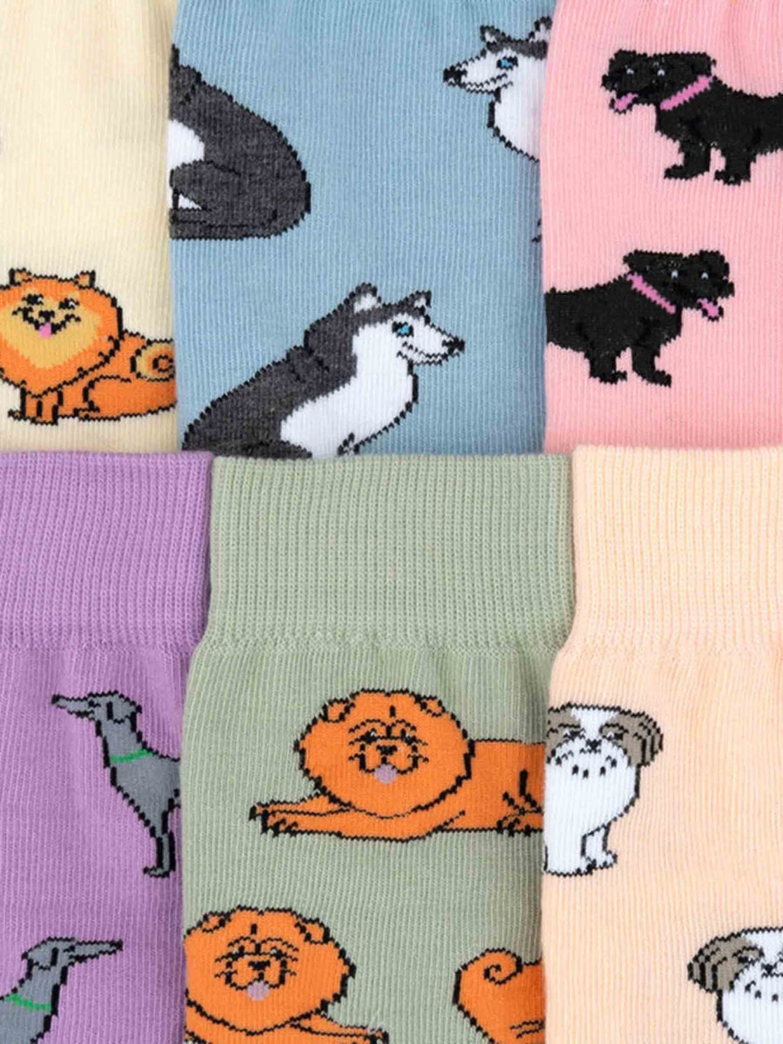 100% Bio-Baumwolle Socken mit Hunden