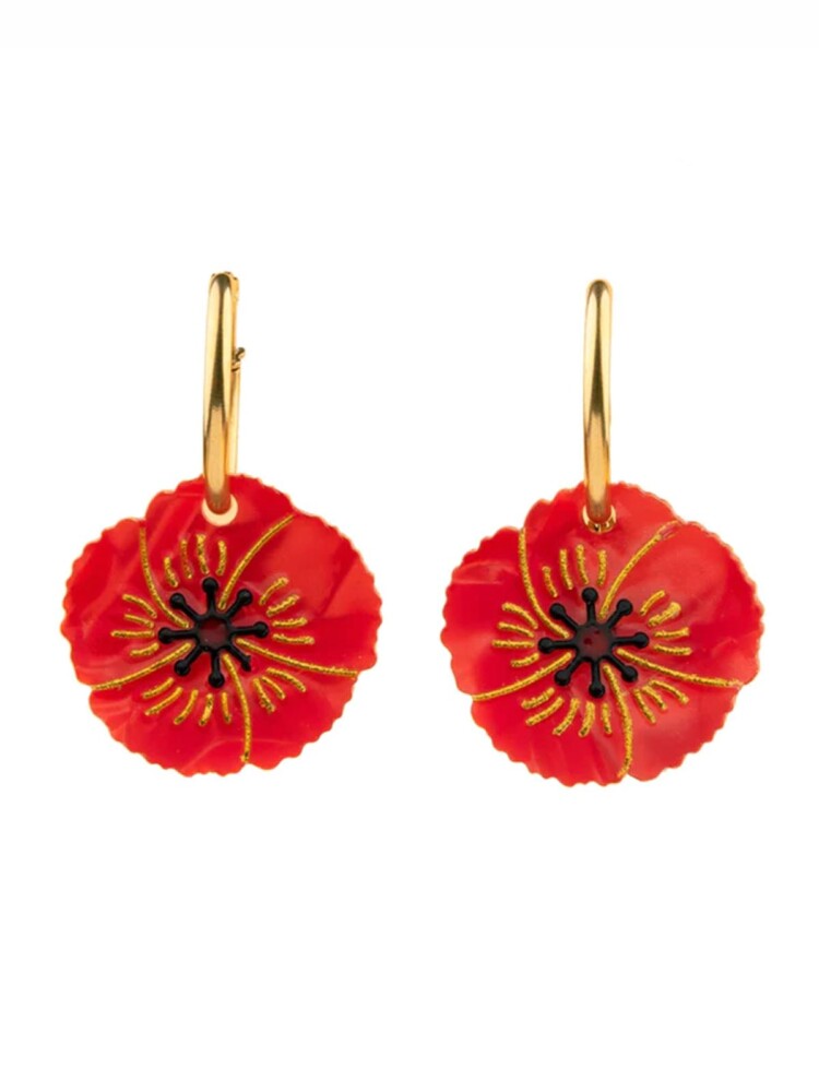 cu cou suzette Ohrringe Mohn